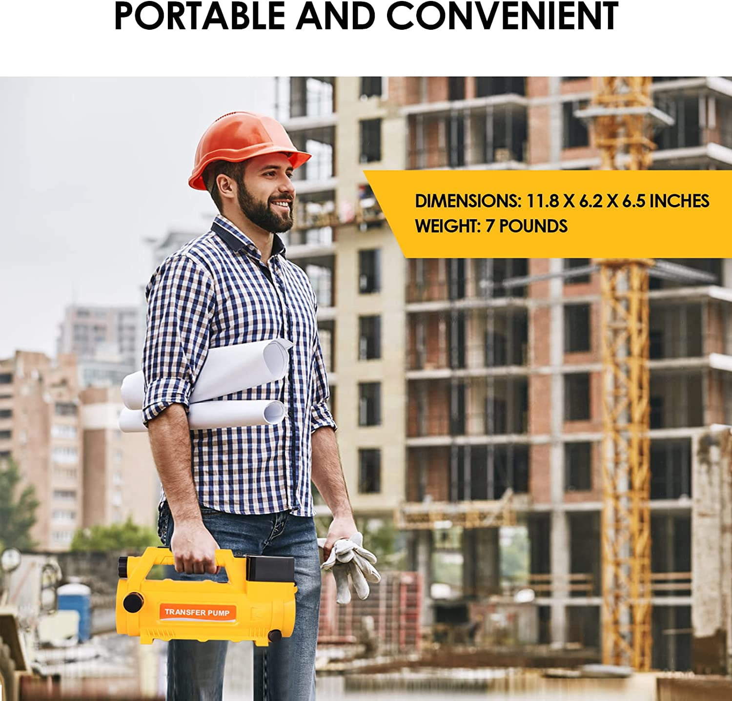 Mellif Cordless Transfer Pump Compatible with Dewalt 20v Battery(Tool Only)