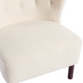 thumbnail image 5 of Llinc Store Accent Chair, Upholstered Armless Chair Lambskin Sherpa Single Sofa Chair with Wooden Legs, Modern Reading Chair for Living Room Bedroom Small Spaces Apartment, Cream, 5 of 9