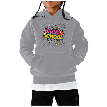 

Boys Sweatshirts Winter Fashion Festival Printed Solid Color Hoodless Long Sleeved Casual And Comfortable Boys Fashion Hoodies & Sweatshirts