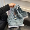 thumbnail image 2 of Bolso Hombro Punto Elegante Mujer Tejido Bag Gran Capacidad () Verde, 2 of 9
