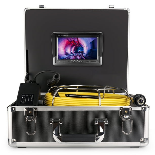 Alcinete de la Cámara Cámara de Inspecció de la Tubería Con Una Cartera de aluminio de Monitor de 7 Pulgadas Case de Transporte de 8 GB Tarjeta Tf Batería Incorporada de 30