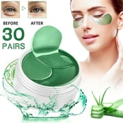 Collagen Under Eye Patch Seaweed Eye Mask, Deep Moisturizing Eye Treatment for Puffy, Dark Circles & Bags with Anti-Aging Hyaluronic Acid, 60 Pcs
