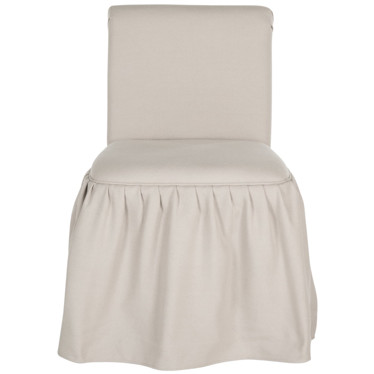 SAFAVIEH Ivy Solid Vanity Slipper Chair, Taupe Linen