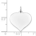 thumbnail image 7 of 14k White Gold Solid Heart Disc Charm Pendant, 7 of 7
