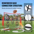 thumbnail image 4 of KFFKFF 7x7 ft Quarterback Training Net, Football Practice Net with 5 Target Pockets, Seamless Netting with Bow Structure and Transportable Case, Enhance Precision in Throwing, Red, 4 of 9