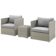 thumbnail image 1 of Modern Contemporary Urban Design Outdoor Patio Balcony Garden Furniture Lounge Sectional Sofa Set, Sunbrella Rattan Wicker, Grey Gray, 1 of 6