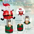 Gymax Large 8FT Outdoor Inflatable Santa Claus & Reindeer Xmas Holiday