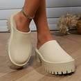 thumbnail image 6 of Womens Platform Mules Slip On Sandals Closed Toe Clogs Non-Slip Thick Sole Waterproof Slippers, 6 of 13