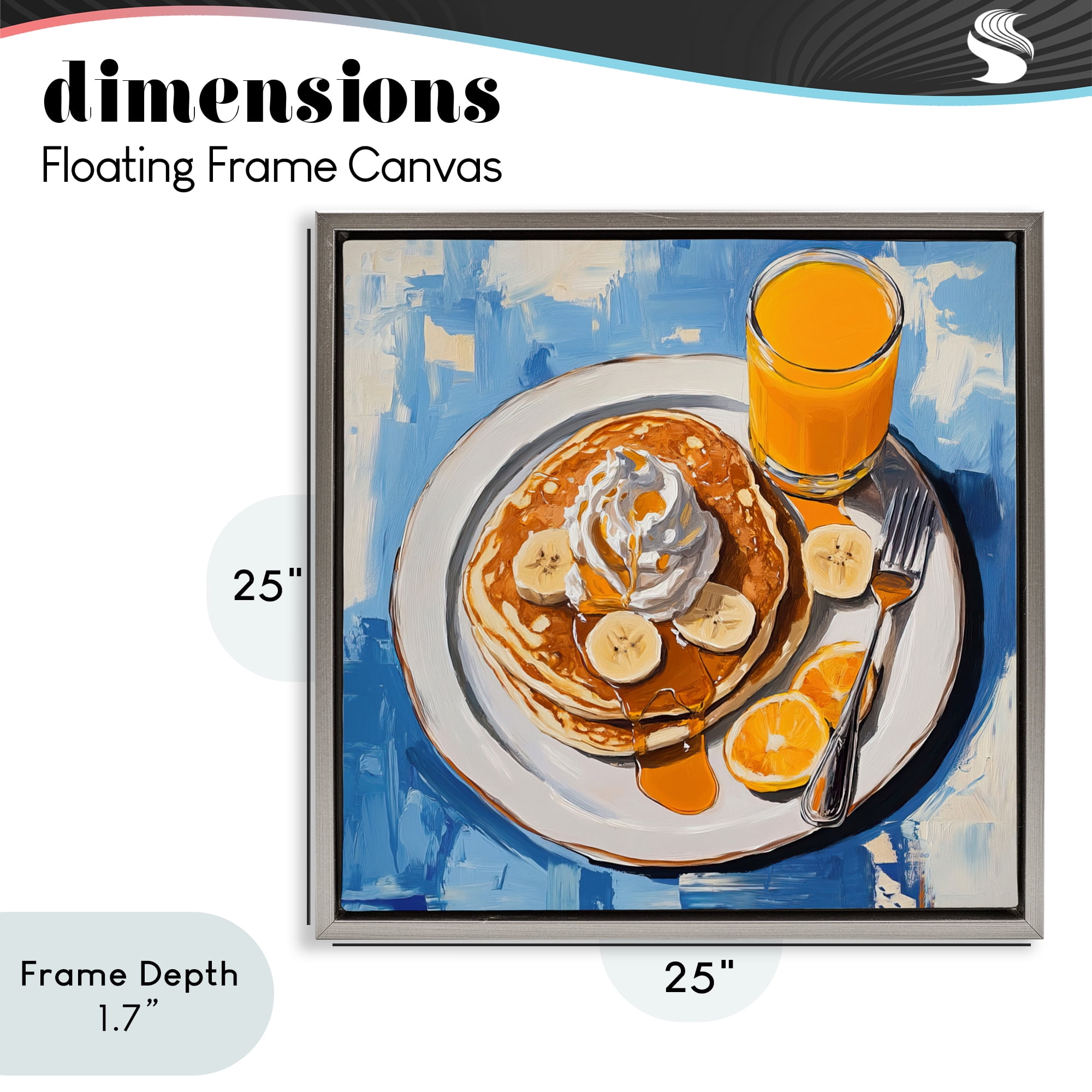 Stupell Industries Banana Bliss Sunshine Gray Framed Floater Canvas Wall Art, design by Tina LeCour