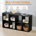 thumbnail image 6 of Cube Bookshelf Black, 8 Cube Storage Organizer Bookcase, Display Bookcase, TV Stand, for Living Room, Home Office, Bedroom, 6 of 10