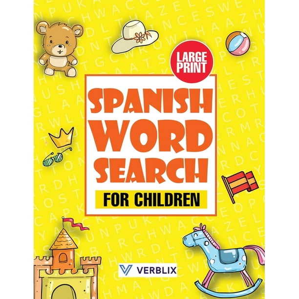 spanish word search for children large print spanish activity book with word search puzzles for kids and beginners paperback walmart com