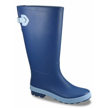 Time and Tru Women's Tall Buckle Rain Boots