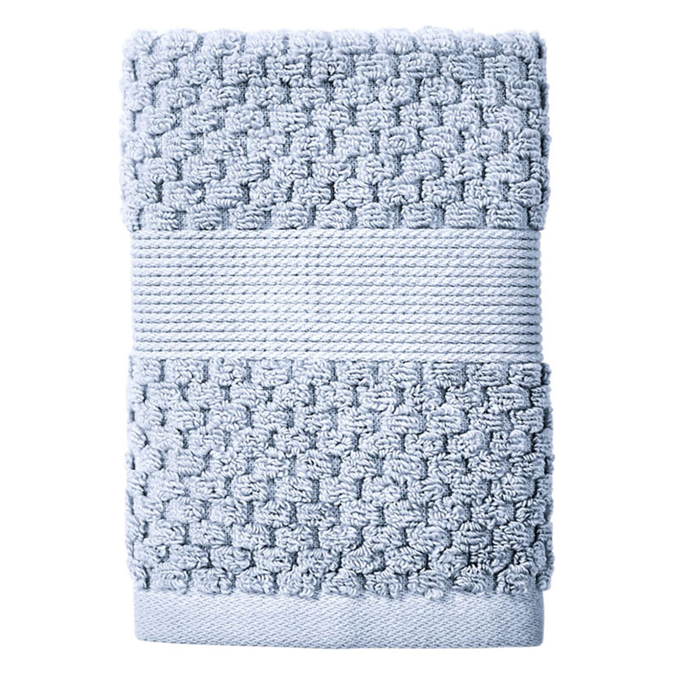Better Homes & Gardens Signature Soft Cotton Popcorn Textured 6 Piece Bath Towel Set,Blue Water