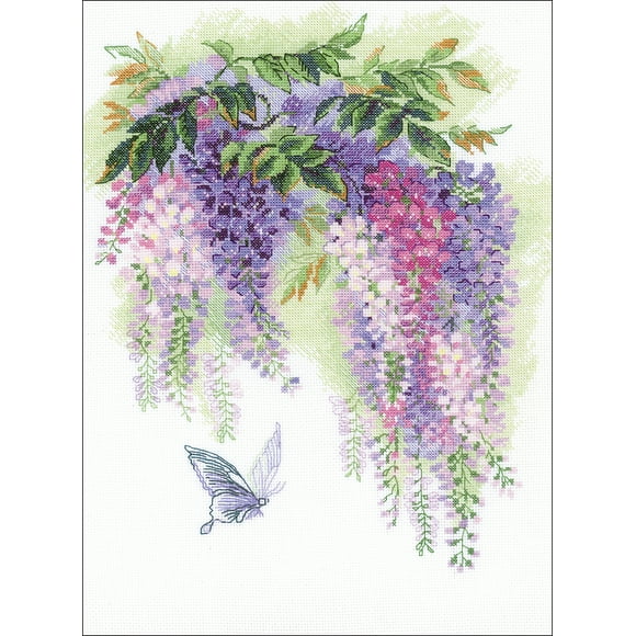 Riolis Counted Cross Stitch Kit 11.75"X15.75"-Wisteria (14 Count)