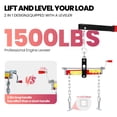 thumbnail image 6 of Steel Hydraulic Engine Hoist with Lever, 2 Ton/4400 LBS, Heavy Duty Cherry Picker Shop Crane with Adjustable Boom, Folding Engine Crane with Leveler for Mechanics, Equipment Lifting, Loading, 6 of 10