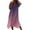 Purple, variant on Edvintorg Dresses for Summer Women Solid Color V-Neck Short Sleeve Casual Looes Pleated Dress Women's Vacation Outfits 2025