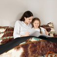 thumbnail image 5 of Castle Fairy Cow Bull Print 3-Piece Full Size Comforter Sets for Women Men Teenagers,Farmhouse Animal Bedding Comforter Set,Bohemian Aztec Lightweight Bedding Sets,Breathable Home Decor, 5 of 8