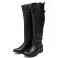 thumbnail image 5 of Breckelles Rider-82 New Women Crinkle Leatherette Round Toe Riding Thigh High Boot, 5 of 6