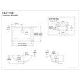 thumbnail image 2 of Kingston Brass LB21158 Piazza 21-Inch Ceramic Rectangular Undermount Bathroom Sink in White, 2 of 4