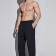 thumbnail image 6 of Amkhujs Mens Casual Pants Breathable Mesh Full Length Taper Jogger Pants Drawstring Elastic Waist Lightweight Sweatpants, 6 of 8