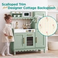 thumbnail image 4 of Best Choice Products Wooden Cottage Kids Pretend Play Kitchen with 11 Accessories, Espresso Machine - Sage, 4 of 10