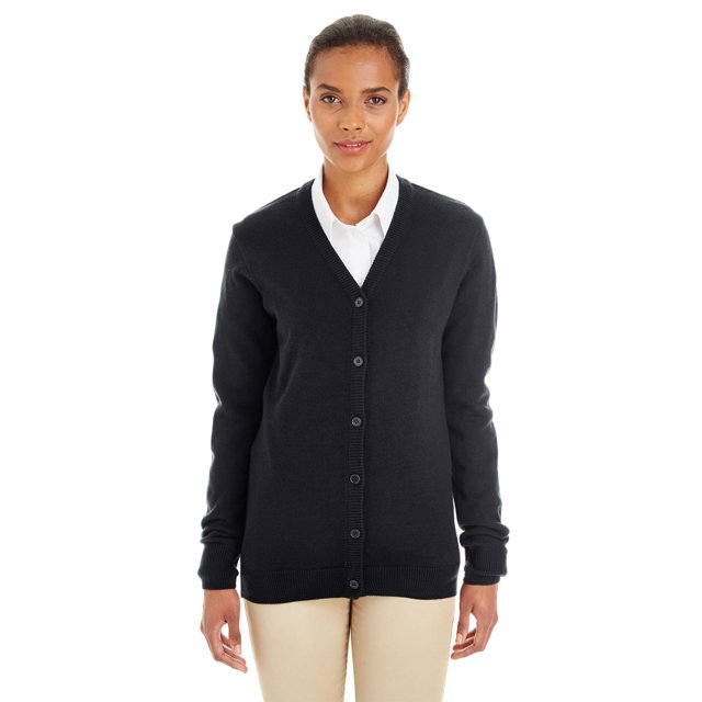 Cárdigan con botones y cuello de pico Pilbloc™ para mujer NEGRO XS harriton M425W