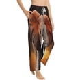 thumbnail image 2 of Xecao Elephant Sunset in Kenya Women's Straight Lounge Pajama Pants: The Epitome of Relaxed Sleepwear, 2 of 9