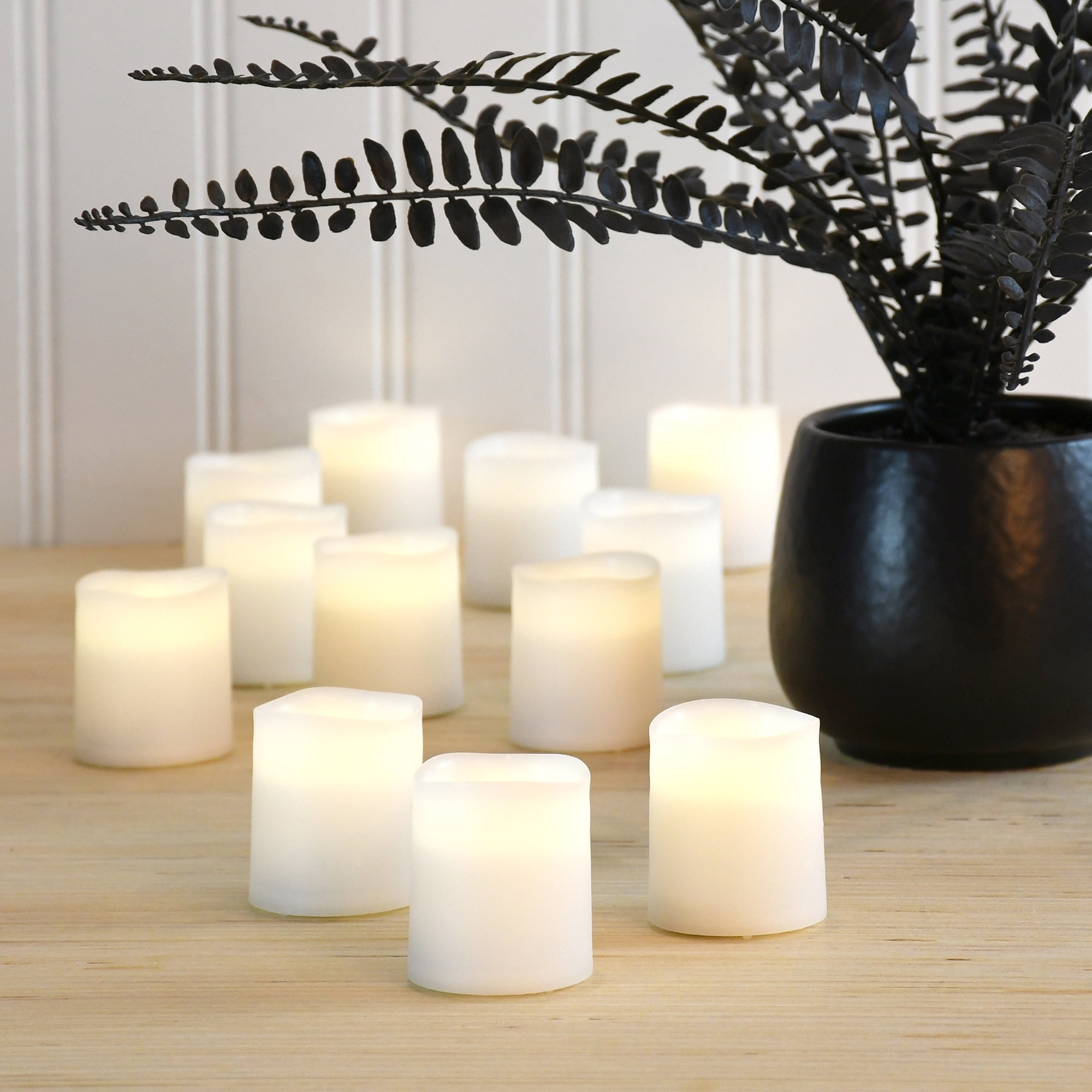 LUMABASE 1.5 in. Warm White Votive LED Candle (Set of 12) 81512 - The Home  Depot