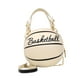 thumbnail image 5 of Bolso bandolera con forma de baloncesto, de piel sintética, ideal para el trabajo. Blanco, 5 of 9