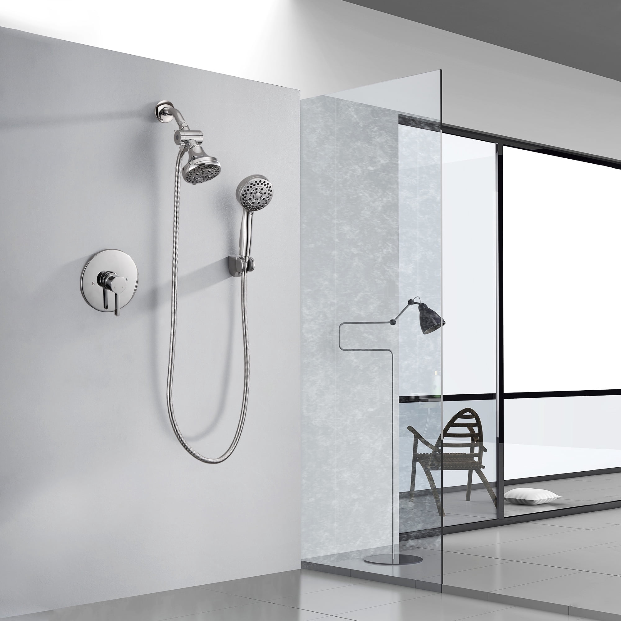 Kede Shower Faucet System with Bathroom Spout Rain Shower Kit, High Pressure Handheld Shower Head Dual 2 in 1 Shower Combo Faucet Set with Valve Trim Kit(Valve Include) Oil-Rubbed Bronze