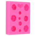 thumbnail image 3 of DIY molde de silicona rosa flores pastel chocolate caramelo arcilla epoxi molde accesorio rosa, 3 of 14