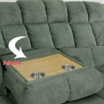thumbnail image 4 of PonLiving Modern Corduroy Recliner Sofa with Overstuffed Arms, Green Living Room/ Office, Sofa., 4 of 6