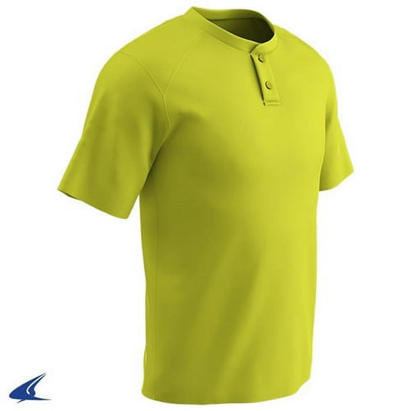 Champro Youth Dri-Gear Turn Two 2-Button Baseball Jersey Yellow S
