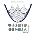 thumbnail image 3 of Natural Fishing Net Decor with Shells 79 Inch Beach Theme Decor for Party Home Bedroom Wall Hanging Fish Net Decorations, 3 of 7