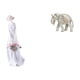 thumbnail image 1 of Figura De Elefante De Porcelana, Estatua De Niña Nórdica Moderna, Escultura De Animal De Madera Tallada A Mano, Adorno Para Estante, Escritorio, Gabinete, Decoración, 1 of 8