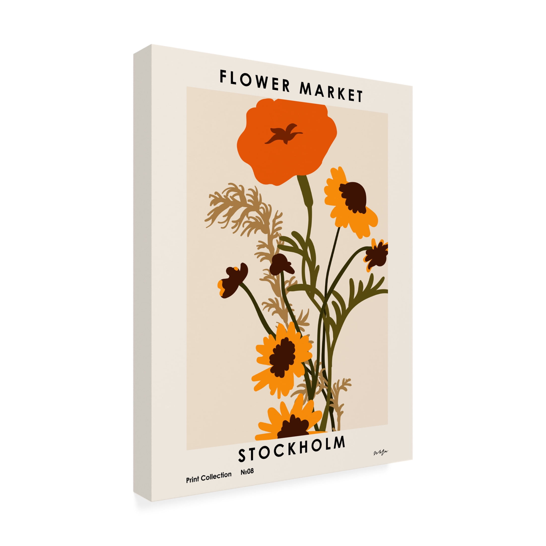 Trademark Fine Art NKTN  Flower Market. Stockholm Canvas Wall Art