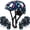 Navy, variant on Kids Bike Helmet Set with Knee Pads Elbow Pads Wrist Guards, Adjustable Helmet for Boys Girls Bicycle Scooter