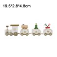 thumbnail image 2 of Adornos navideños, pequeños adornos de tren de madera pintados. Zhivalor CPB-US-PSF1150-1, 2 of 5