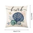 thumbnail image 3 of PEONAVET Summer Letters Pillow Set Scallop Printing Sofa Window Cushion Set Living Room Bedroom Cushions, 3 of 5