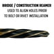 thumbnail image 2 of Bridge Reamer Drill America Serie KFD HSS de 1/2 pulgada, negro/dorado, 2 of 9