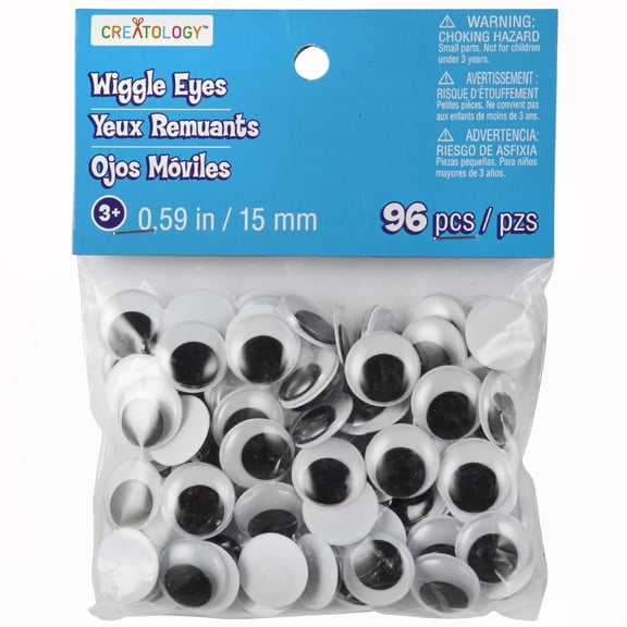 12 Packs: 96 ct. (1,1152 total) 15mm Flat Back Wiggle Eyes by Creatology