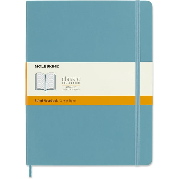 Cuaderno Moleskine Classic, tapa blanda, XL, rayado y rayado, 192 págs.