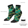 thumbnail image 6 of Fuzoiu Green Mosaic Glass Print Adult Socks, Crew Moisture-wicking Socks, Unisex Cushion Crew Socks,Casual Sports Ankle Socks, 6 of 7