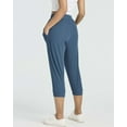 thumbnail image 4 of Real Essentials 3 Pack: Women's Ribbed Capri Jogger Lounge Sweatpants with Pockets Yoga Workout (Available In Plus Size), 4 of 6
