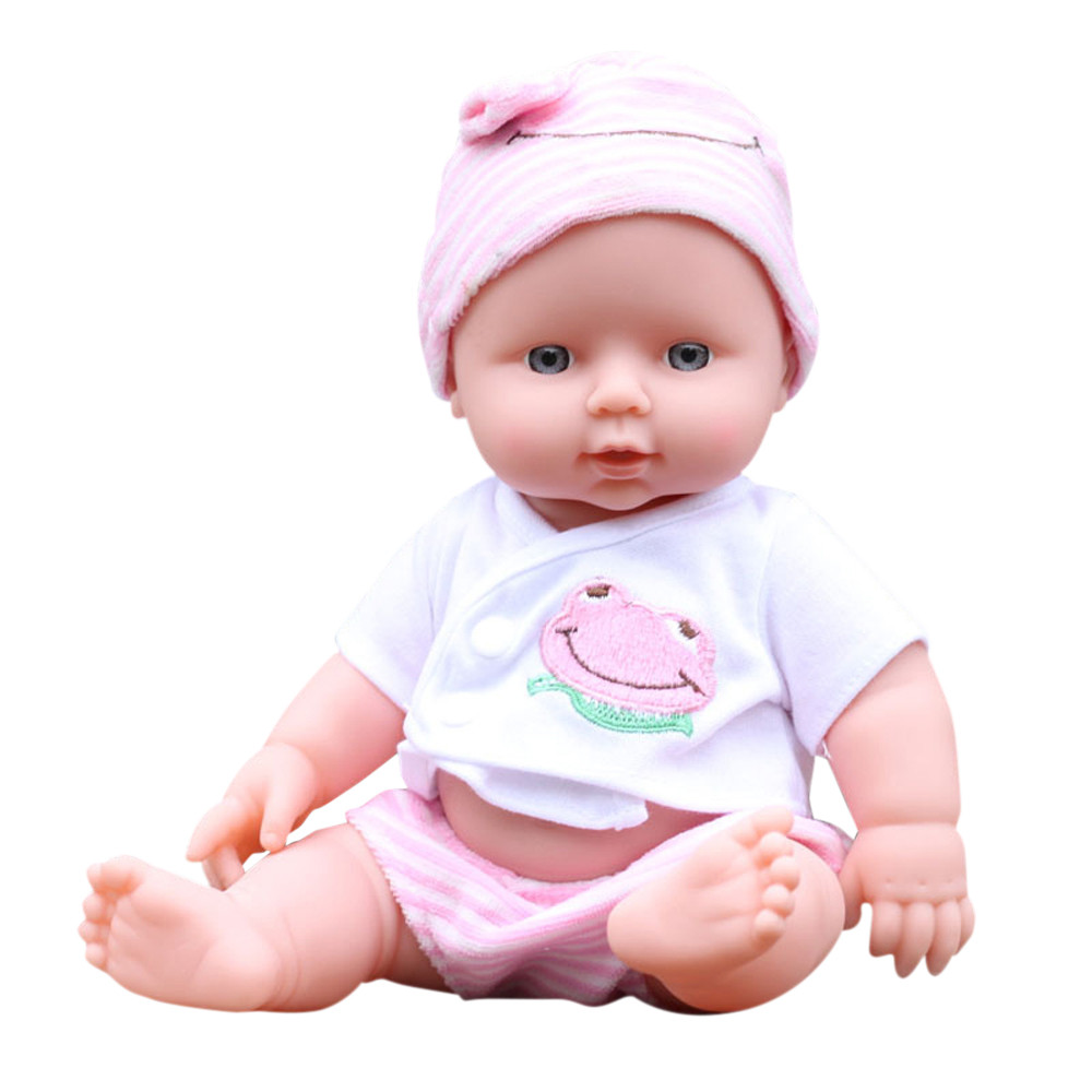 Handmade Lifelike Baby Girl Doll Newborn with Eyes Kids Birthday Gift Emulated