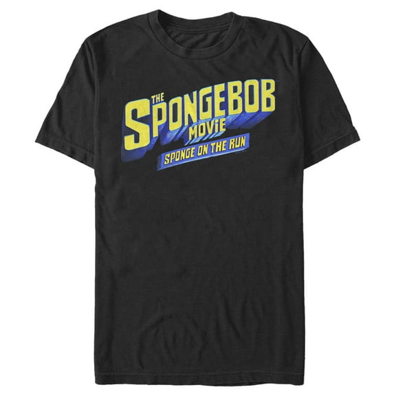 Men's SpongeBob SquarePants Sponge on the Run Classic Logo Graphic Tee Black 2X Large