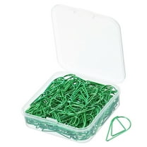 Uxcell 150 Pieces Metal Paper Clip Drop-Shaped with Box 1 Inch Light Green for Crafts Organize Office Home