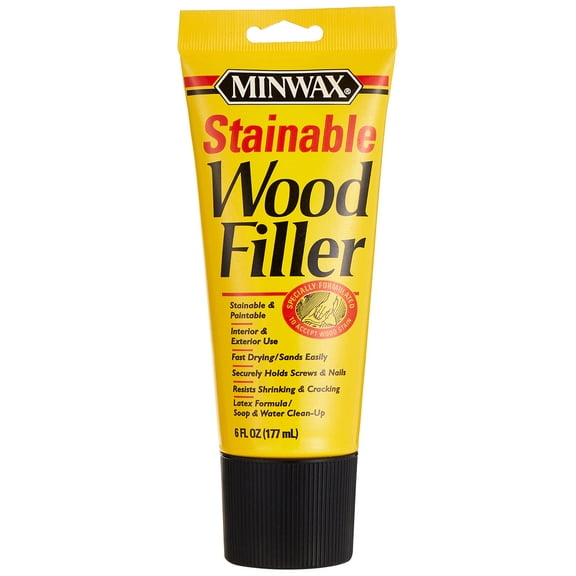 Minwax 42852000 Stainable Wood Filler, 6-Ounce