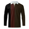 thumbnail image 4 of Vedolay Mens Polo Shirts Long Sleeve Polo Shirts Casual Slim Fit Basic Shirts Black,L, 4 of 5