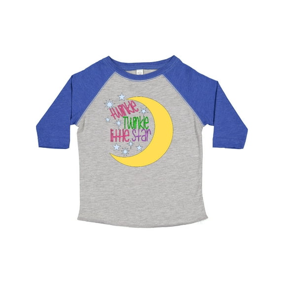 Inktastic Twinkle Twinkle Little Star with Yellow Moon Boys or Girls Toddler T-Shirt